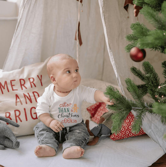 long sleeve graphic bodysuit | christmas cookie