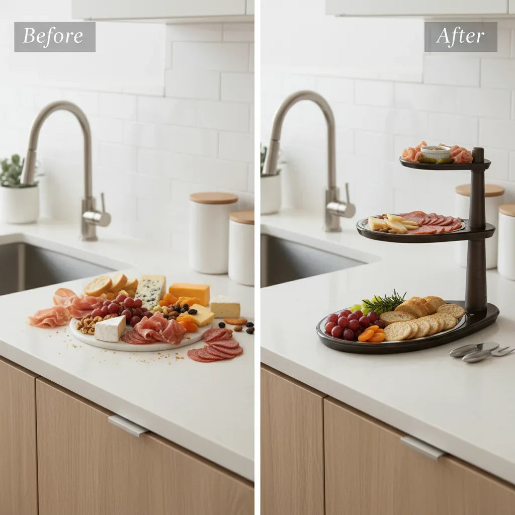3-Tier Rotating Serving Stand