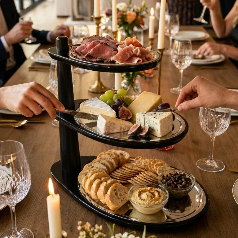 3-Tier Rotating Serving Stand