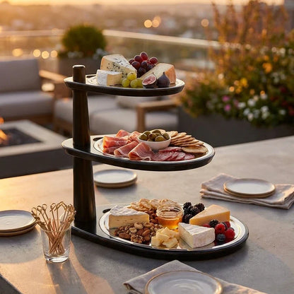 3-Tier Rotating Serving Stand