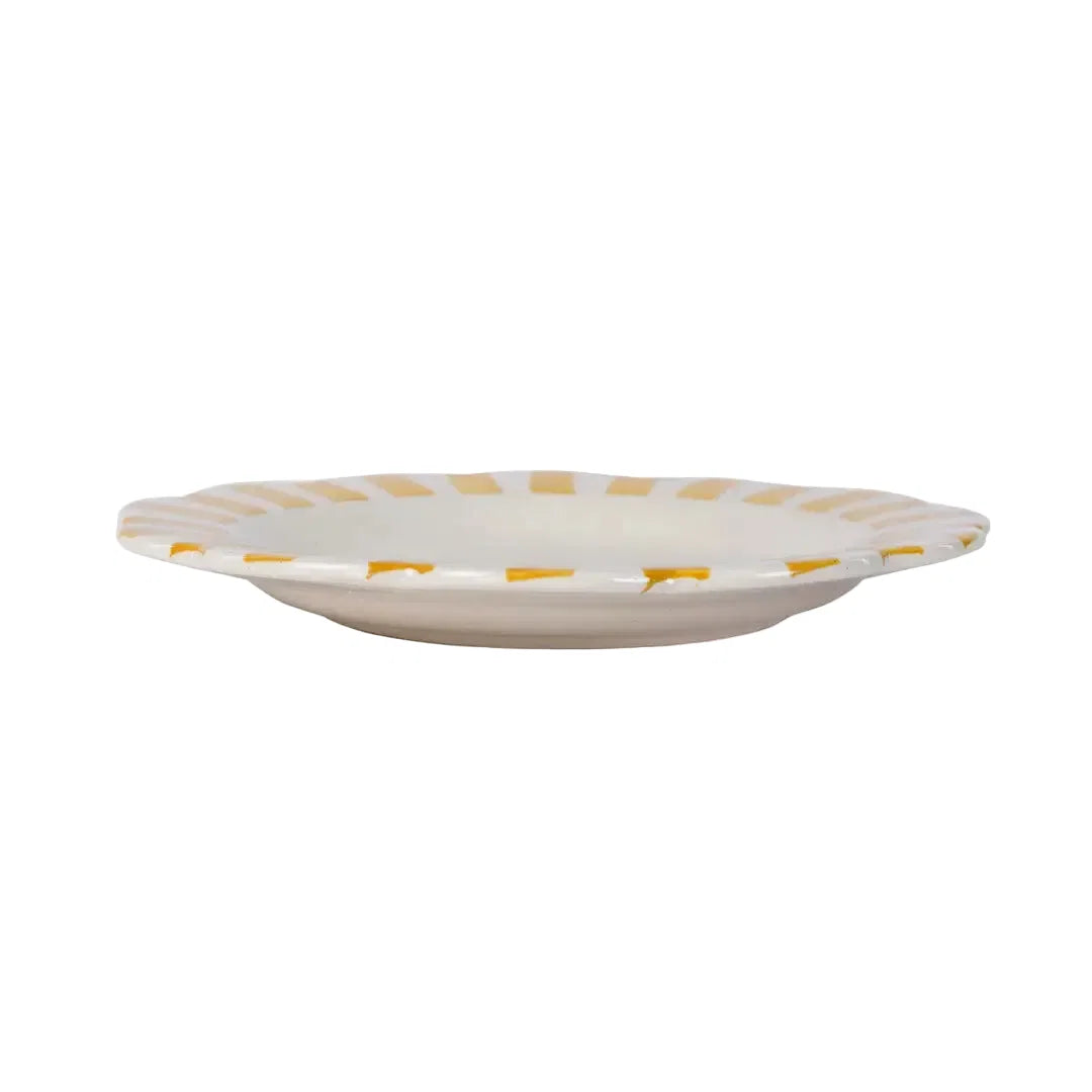 Yellow Stripe Dinner Plate | 10 in (Set of 2)