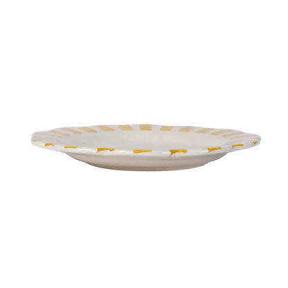 Yellow Stripe Dinner Plate | 10 in (Set of 2)