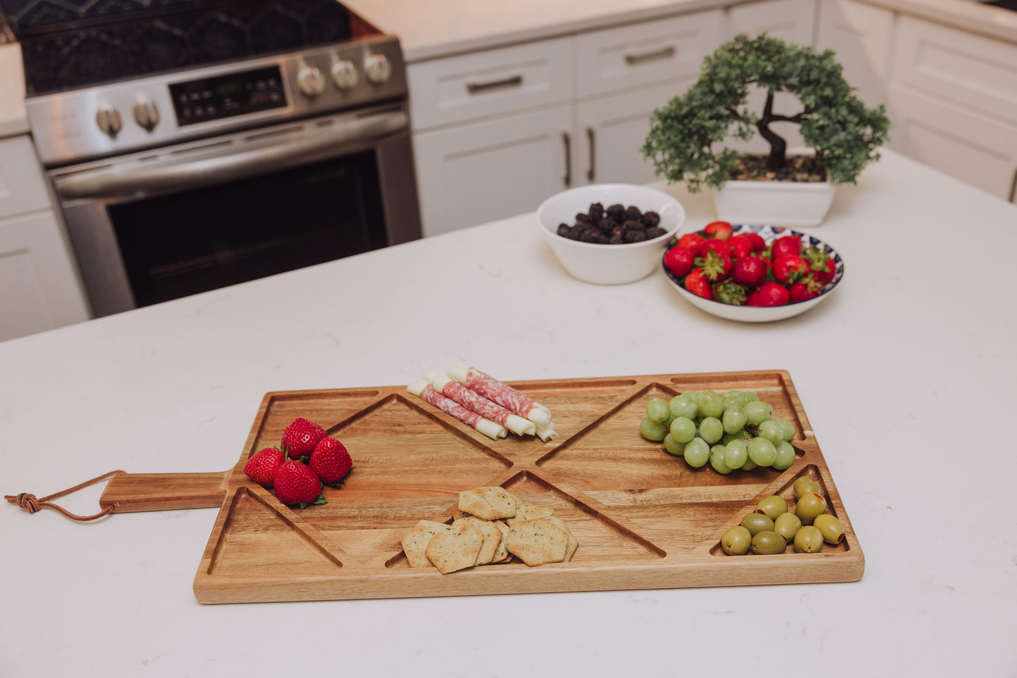 Acacia Grazing Charcuterie Sectioned Serving Board