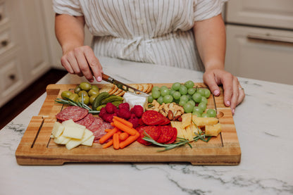 Ventana Tempered Glass and Acacia Cheese Board and Knife Set