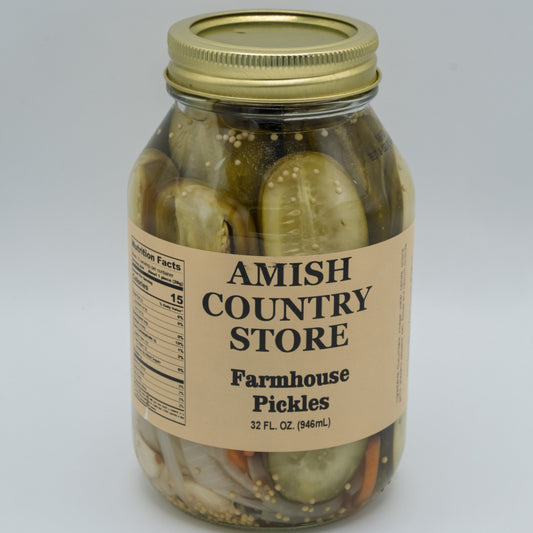 Old-Fashioned Farmhouse Pickles | Mild Country Pickles | Amish Country Store | 32 oz