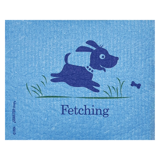 Fun Fetching Dog | Eco-friendly Swedish Dishcloth- Soak iT Up