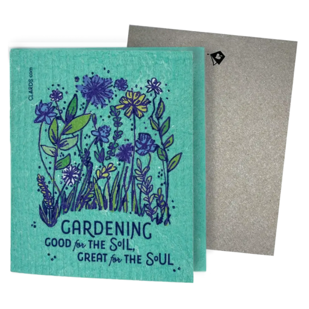Gardening great for the SOUL | Eco Greeting Clards turn to cloths | Soak iT Up