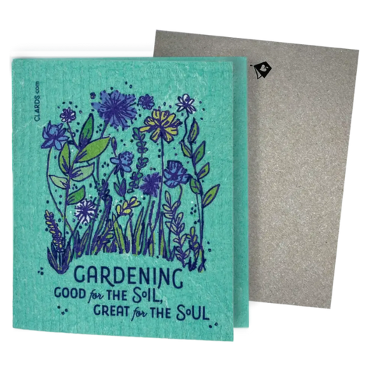Gardening great for the SOUL | Eco Greeting Clards turn to cloths | Soak iT Up