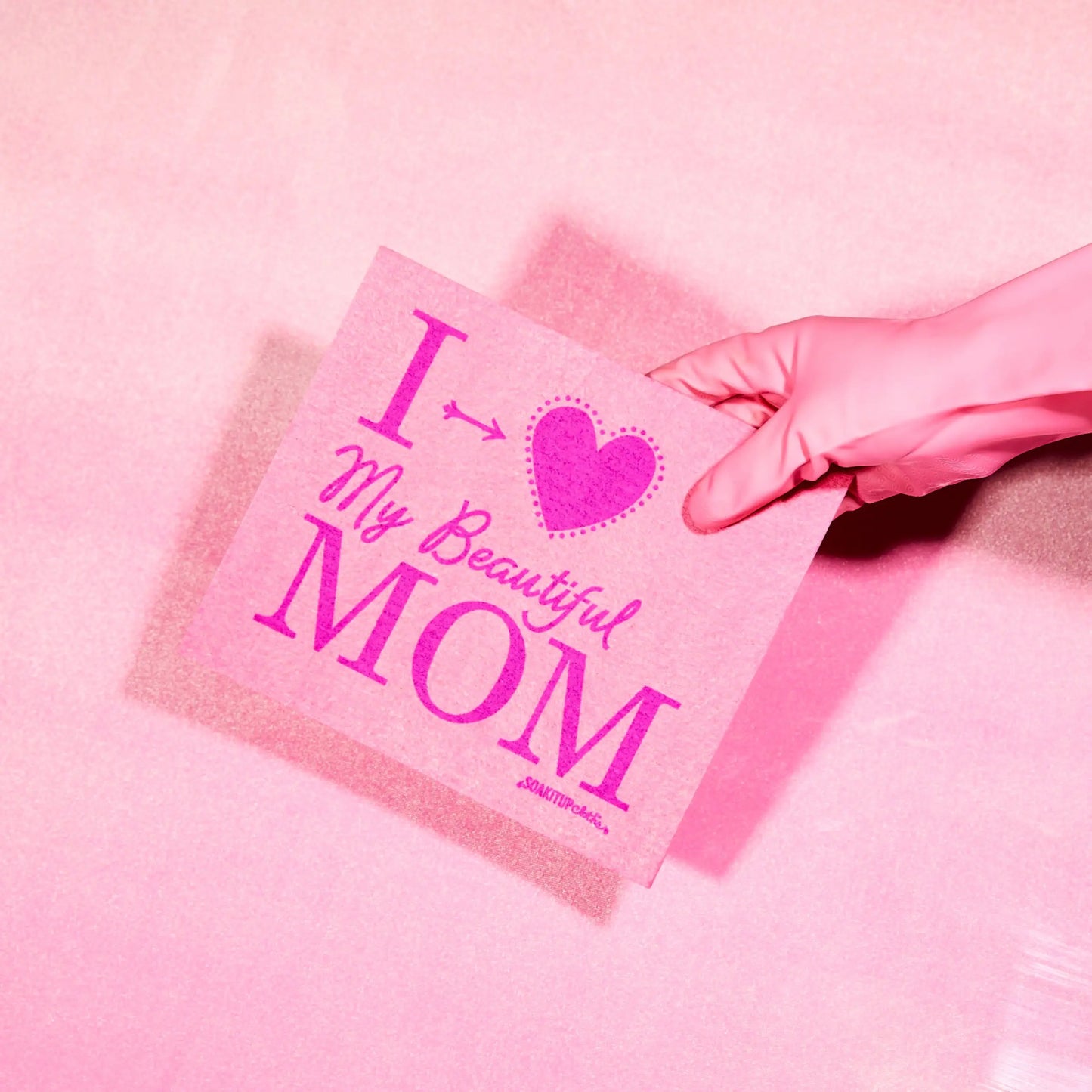 I heart my beautiful MOM | Eco-friendly Swedish Dishcloth- Soak iT Up