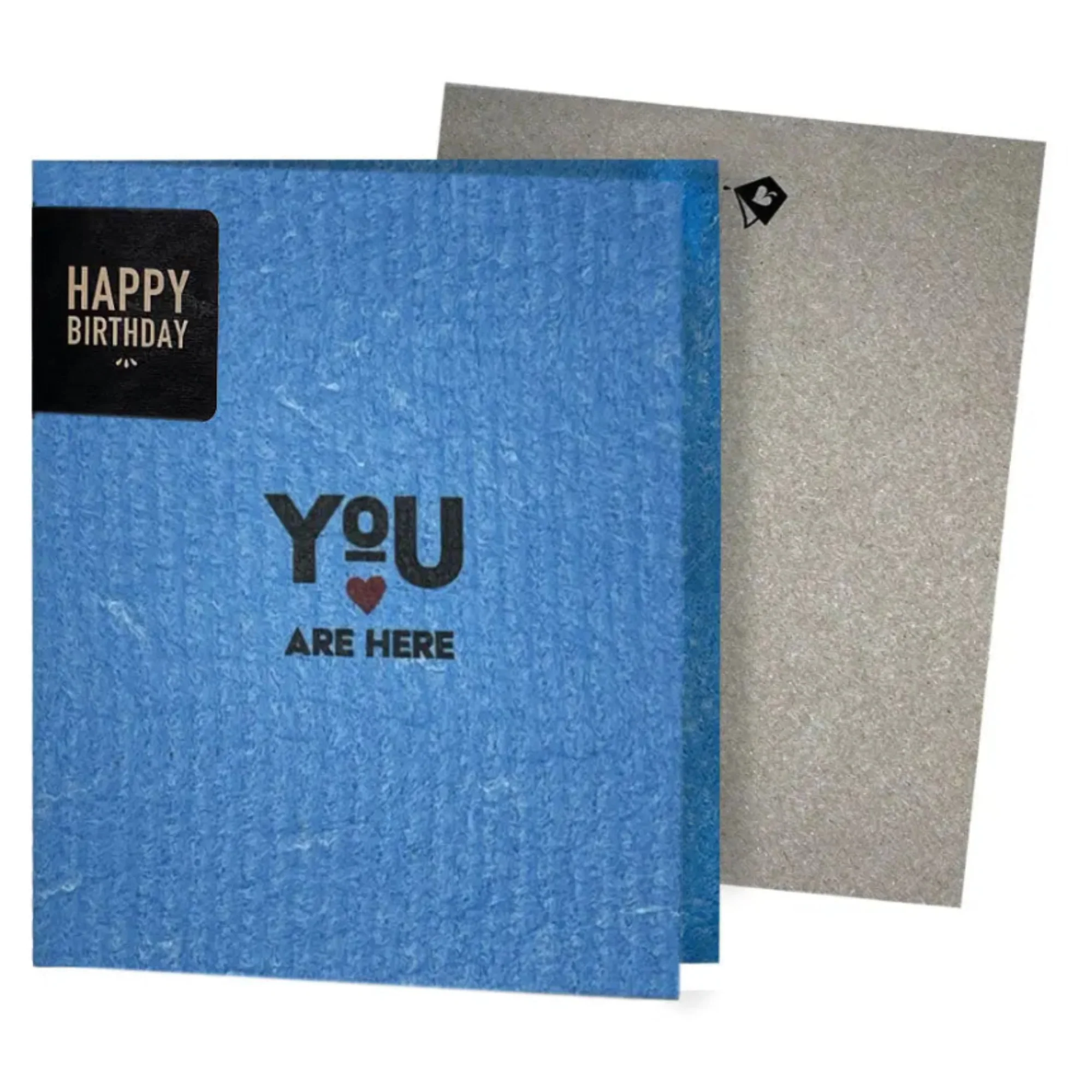 You Are Here Heart—Greeting Card Turns Into a Swedish Sponge Cloth | Soak iT Up Clard®