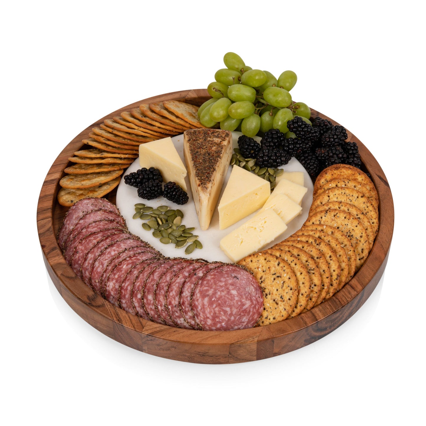 Isla Serving Platter with Marble Cheeseboard Insert