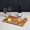Ventana Tempered Glass and Acacia Cheese Board and Knife Set