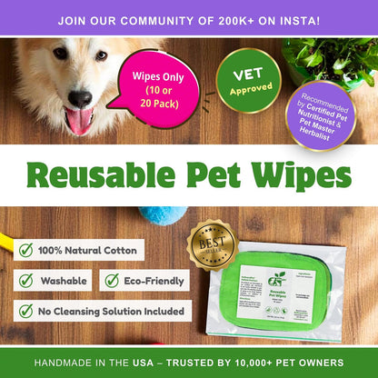 4-ALL PETS REUSABLE PET WIPES *Wipes ONLY*