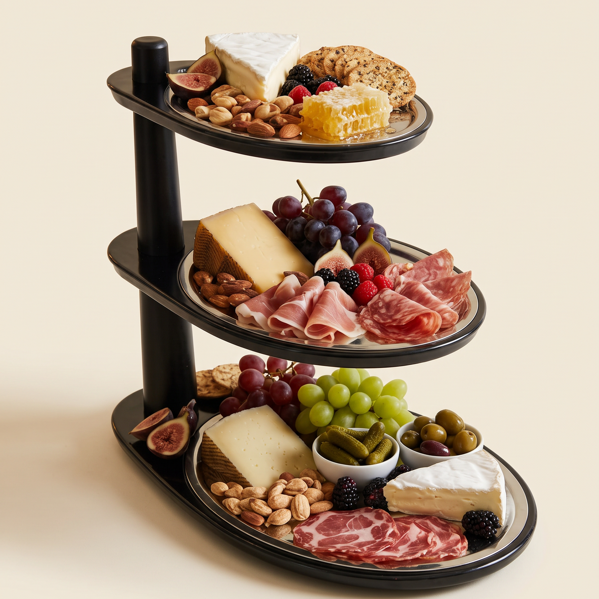 3-Tier Rotating Serving Stand