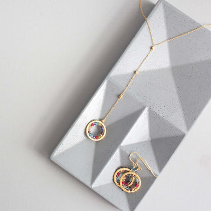 Rainbow Halo Mini Earrings