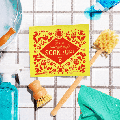 It's a Beautiful Day Soak iT Up! Eco-friendly Swedish Dishcloth Reusable - Soak iT Up