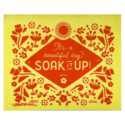 It's a Beautiful Day Soak iT Up! Eco-friendly Swedish Dishcloth Reusable - Soak iT Up