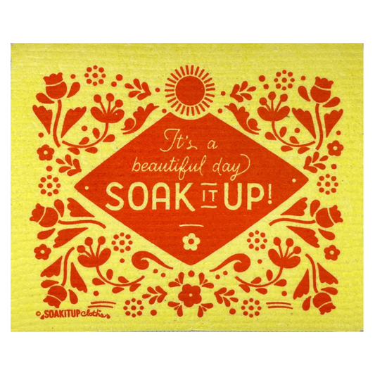 It's a Beautiful Day Soak iT Up! Eco-friendly Swedish Dishcloth Reusable - Soak iT Up