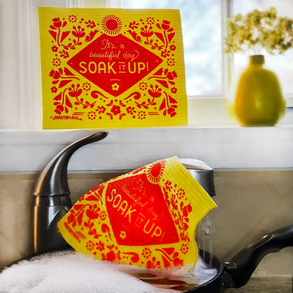 It's a Beautiful Day Soak iT Up! Eco-friendly Swedish Dishcloth Reusable - Soak iT Up