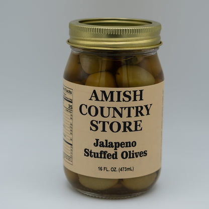 Jalapeno Stuffed Olives | Briny & Spicy Pantry Favorite | 16 oz.