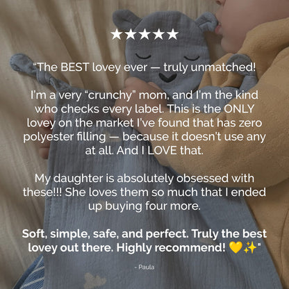 100% Muslin Lovey - Rosewood Checker