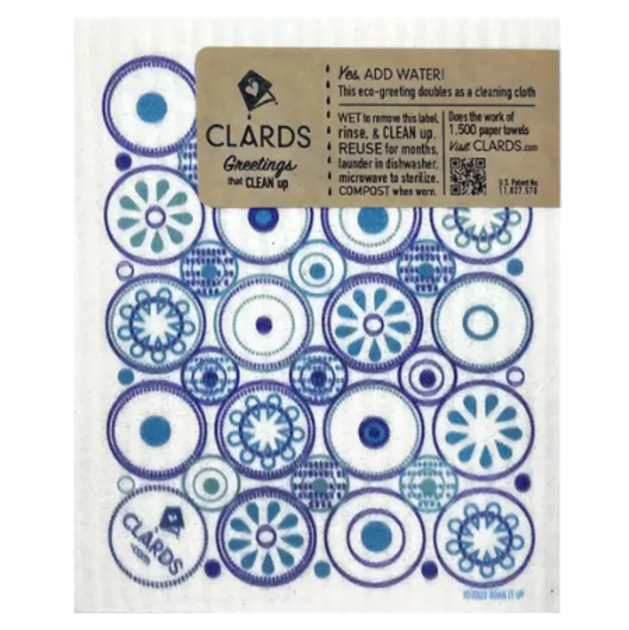Make Waves Greeting Card Turns Into a Swedish Sponge Cloth | Soak iT Up Clard®