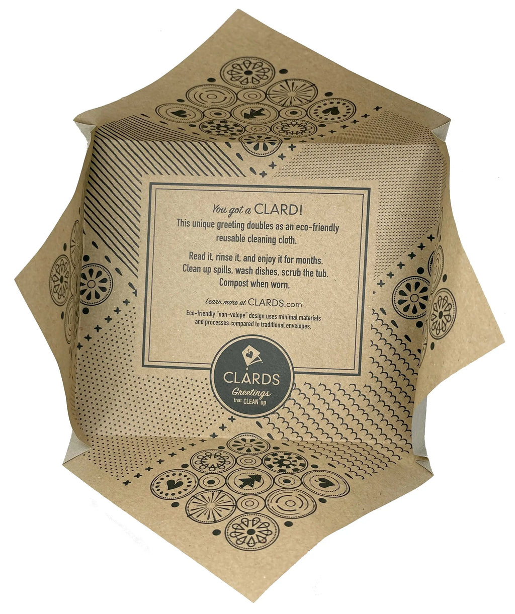 Make Waves Greeting Card Turns Into a Swedish Sponge Cloth | Soak iT Up Clard®