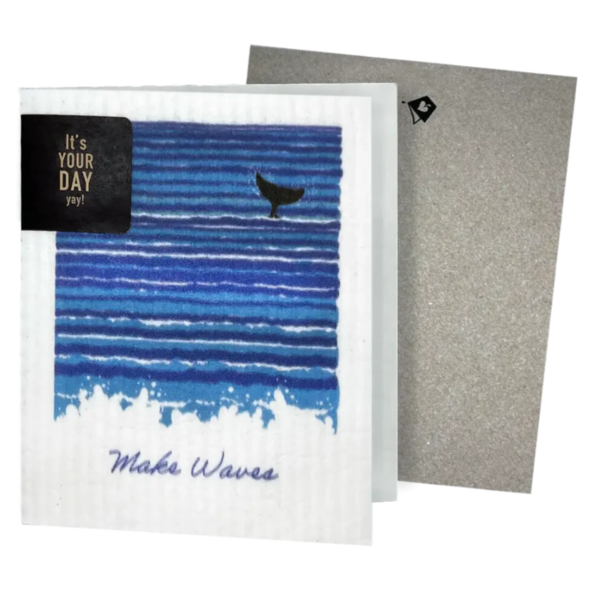 Make Waves Greeting Card Turns Into a Swedish Sponge Cloth | Soak iT Up Clard®