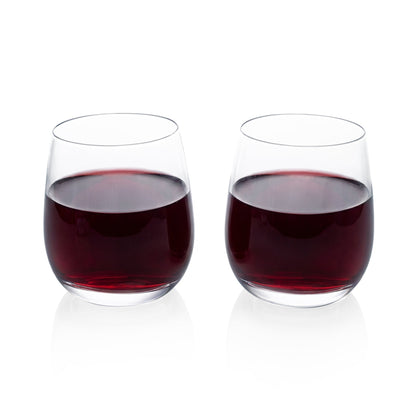 Set of 2 Stemless Wine Glasses