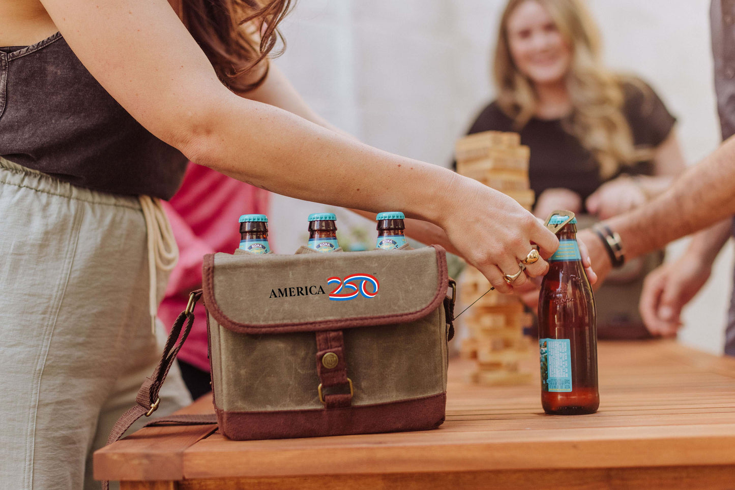 America250 - Beer Caddy Cooler Tote with Opener