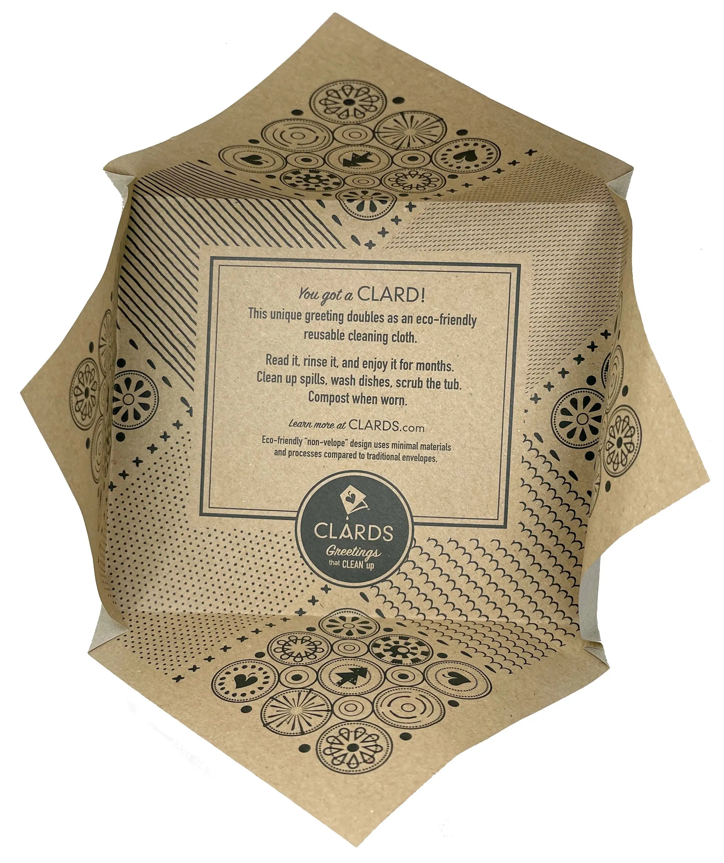 Eco-Greeting Turn Cleaning Cloths- Never Too Small to Make a Difference |Soak iT Up Clards®®