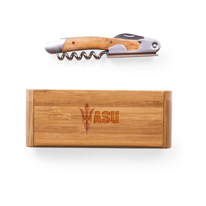 Arizona State Sun Devils - Elan Deluxe Corkscrew In Bamboo Box