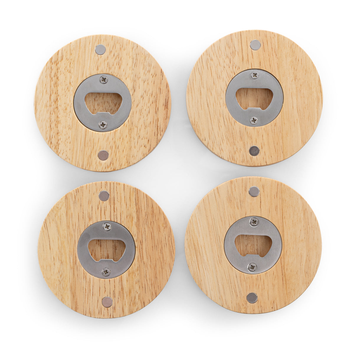 Coasters with Bottle Openers Set of 4