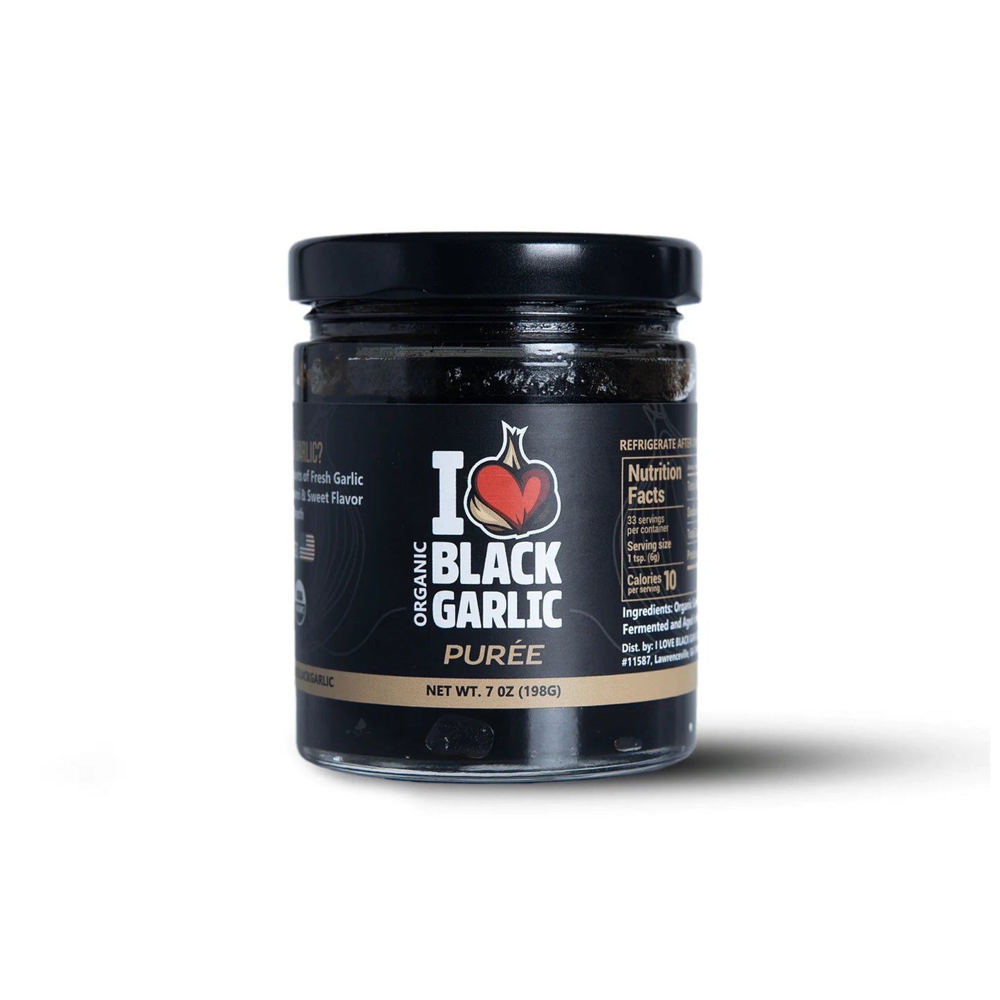 Black Garlic Purée Paste in Glass Jar Umami for Easy Cooking 7 oz