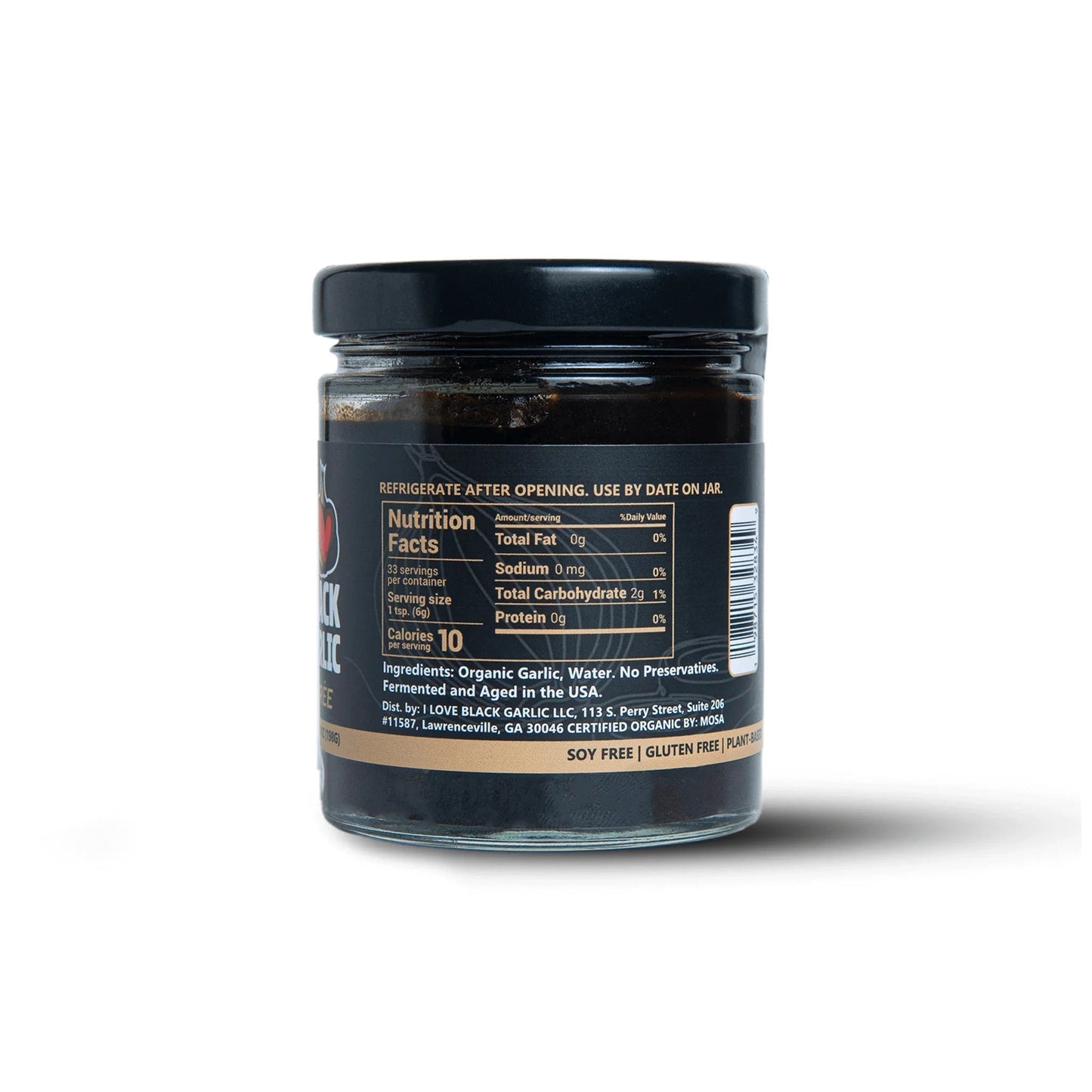 Black Garlic Purée Paste in Glass Jar Umami for Easy Cooking 7 oz
