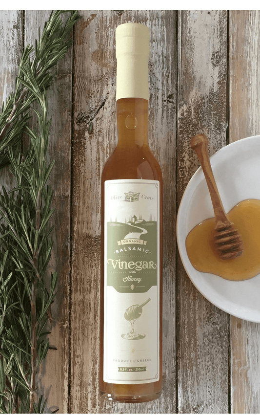 Organic Honey White Balsamic Vinegar | Greek Roditis Grape