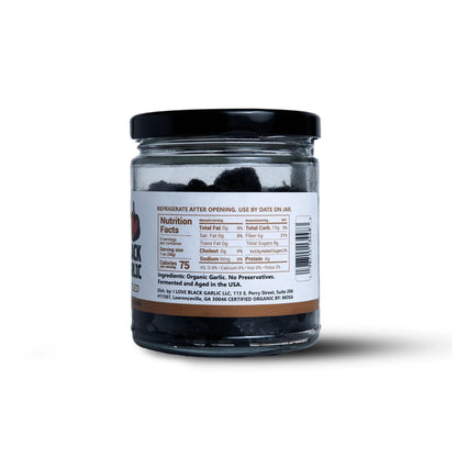 Peeled Black Garlic Cloves in Glass Jar Umami for Cooking and Snacks