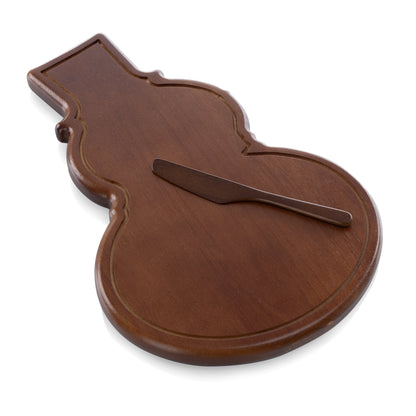 Reversible Snowman Sectioned Serving Tray with Knife