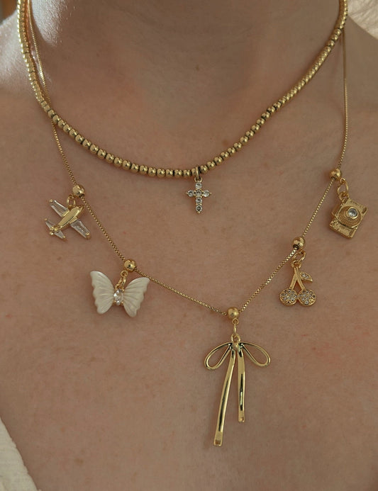 Butterfly Pearl Grip Charm