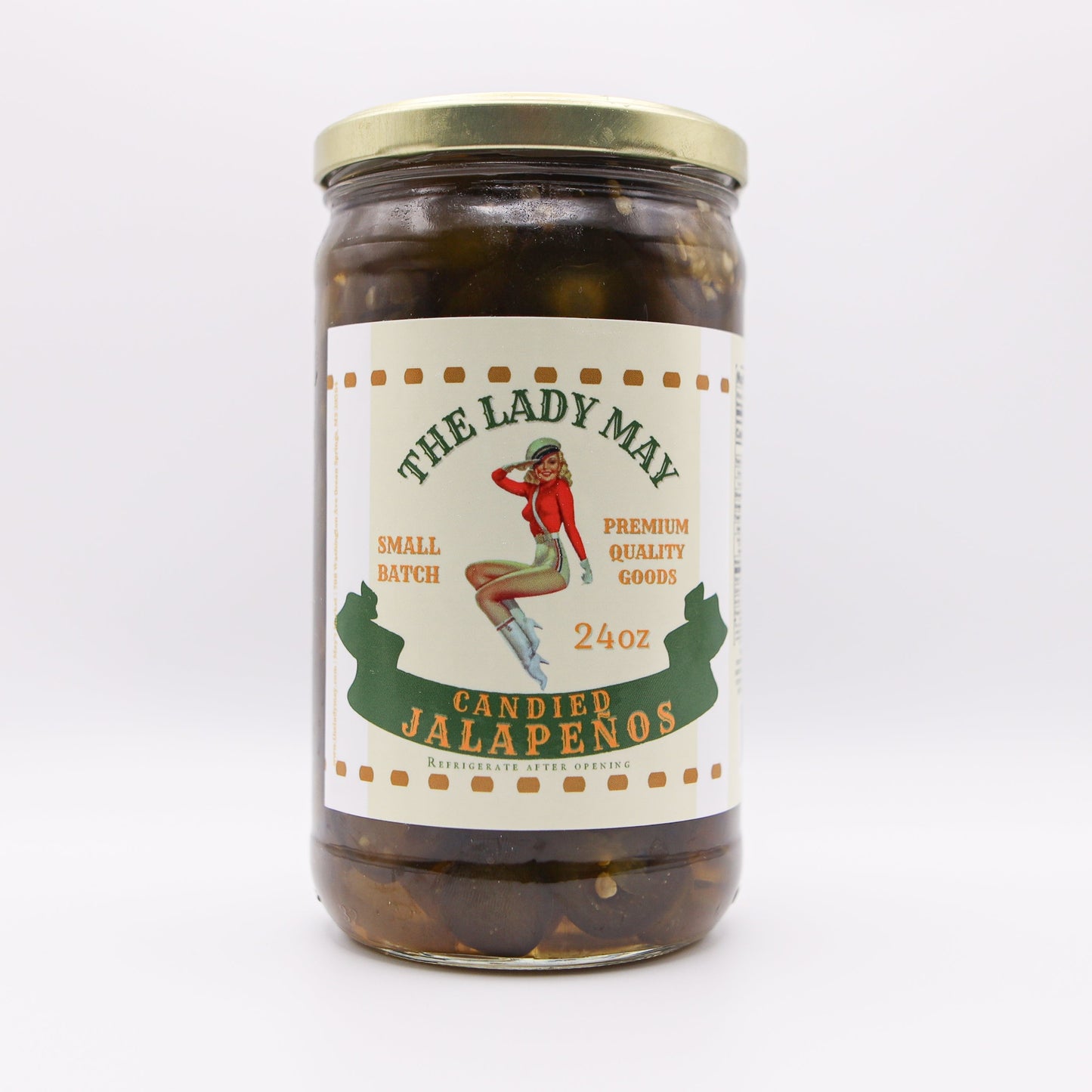 Sweet Heat Candied Jalapeños 2 pack – The Lady May’s Small-Batch Cowboy Candy | Sweet & Spicy Pickled Jalapeños in 24oz Glass Jar