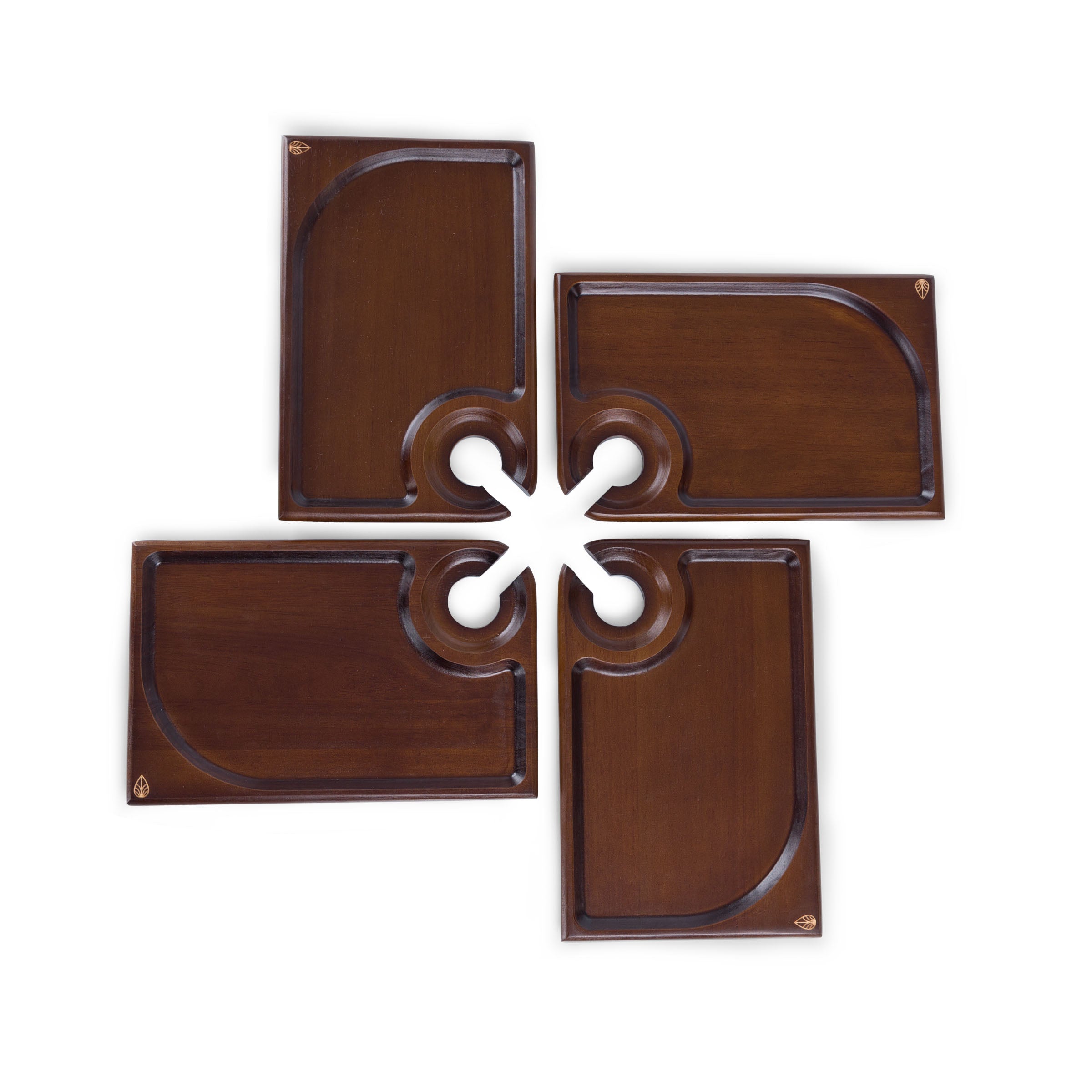 Rectangle Wine Appetizer Plate Set of 4