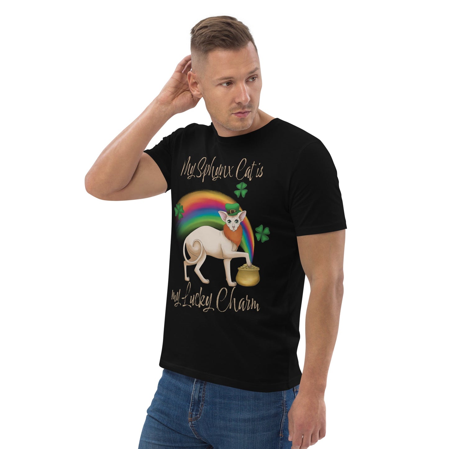"MY SPHYNX IS MY LUCKY CHARM" UNISEX ECO TEE