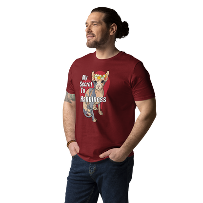 "MY SECRET TO HAPPINESS" UNISEX ECO TEE