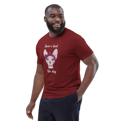 "NEVER A BAD HAIR DAY" UNISEX ECO TEE