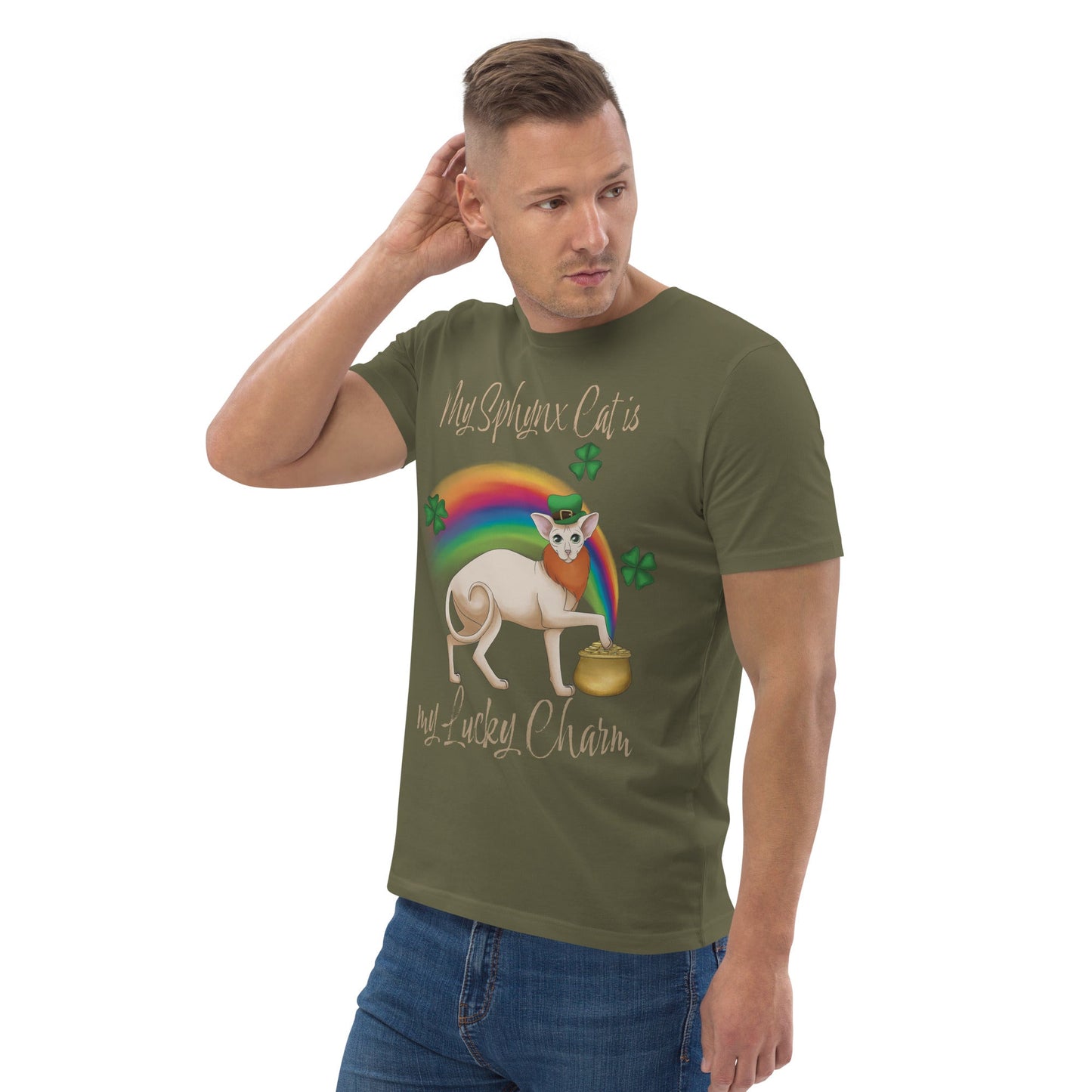 "MY SPHYNX IS MY LUCKY CHARM" UNISEX ECO TEE