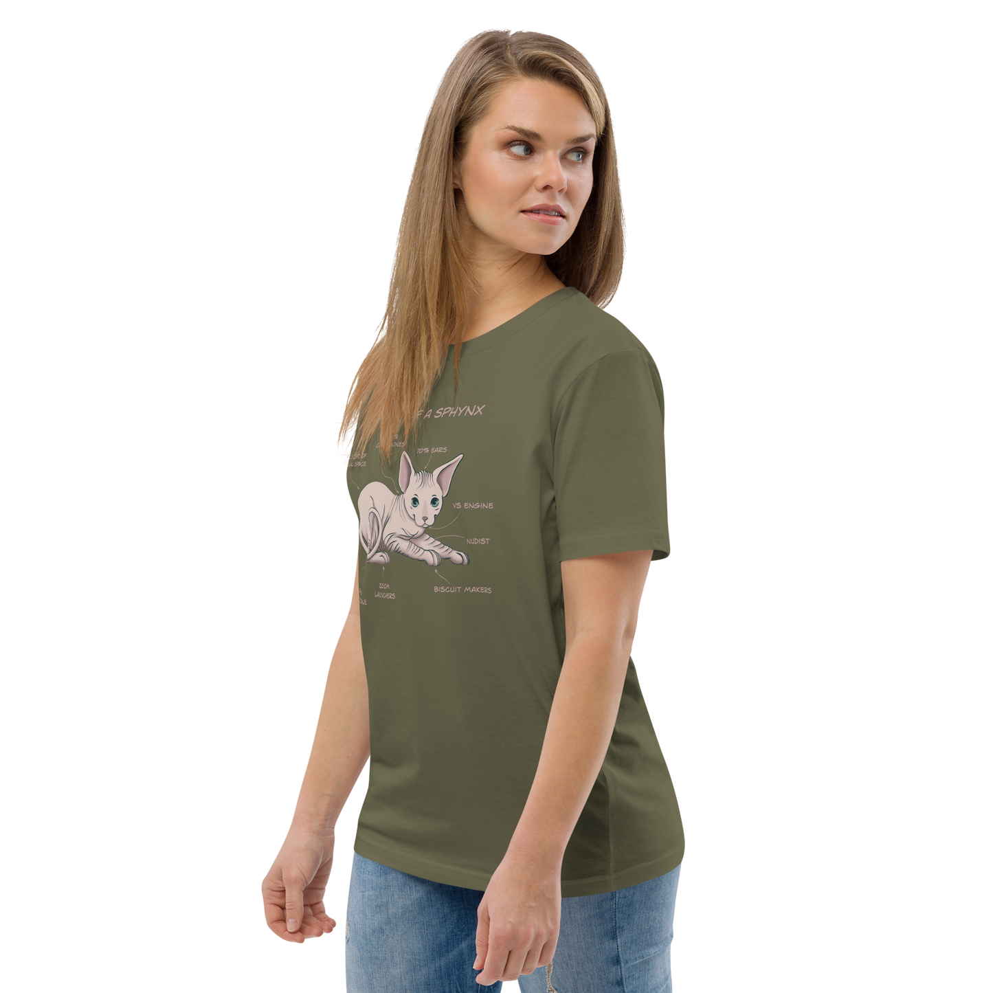 "ANATOMY OF A SPHYNX" UNISEX ORGANIC TEE