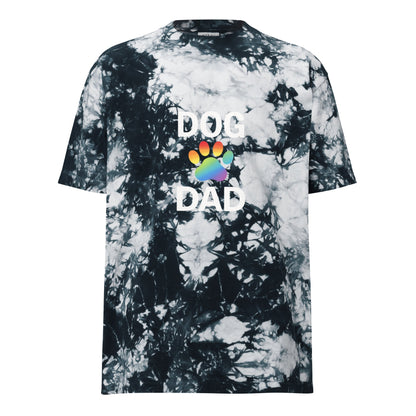 Pride Dog Dad Oversized Tie-dye T-shirt