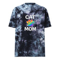 Pride Cat Mom Oversized Tie-dye T-shirt