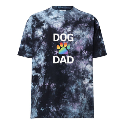 Pride Dog Dad Oversized Tie-dye T-shirt