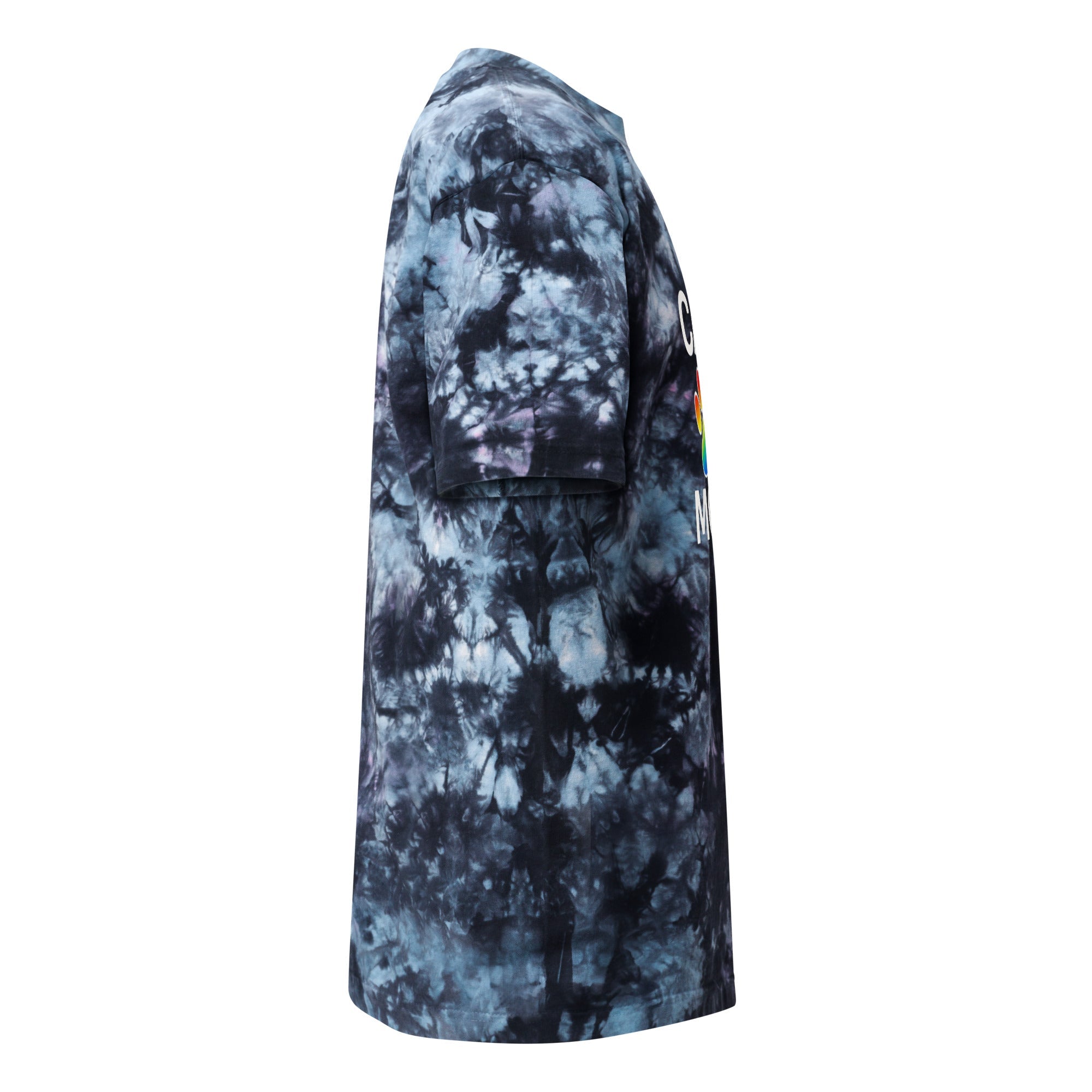 Pride Cat Mom Oversized Tie-dye T-shirt